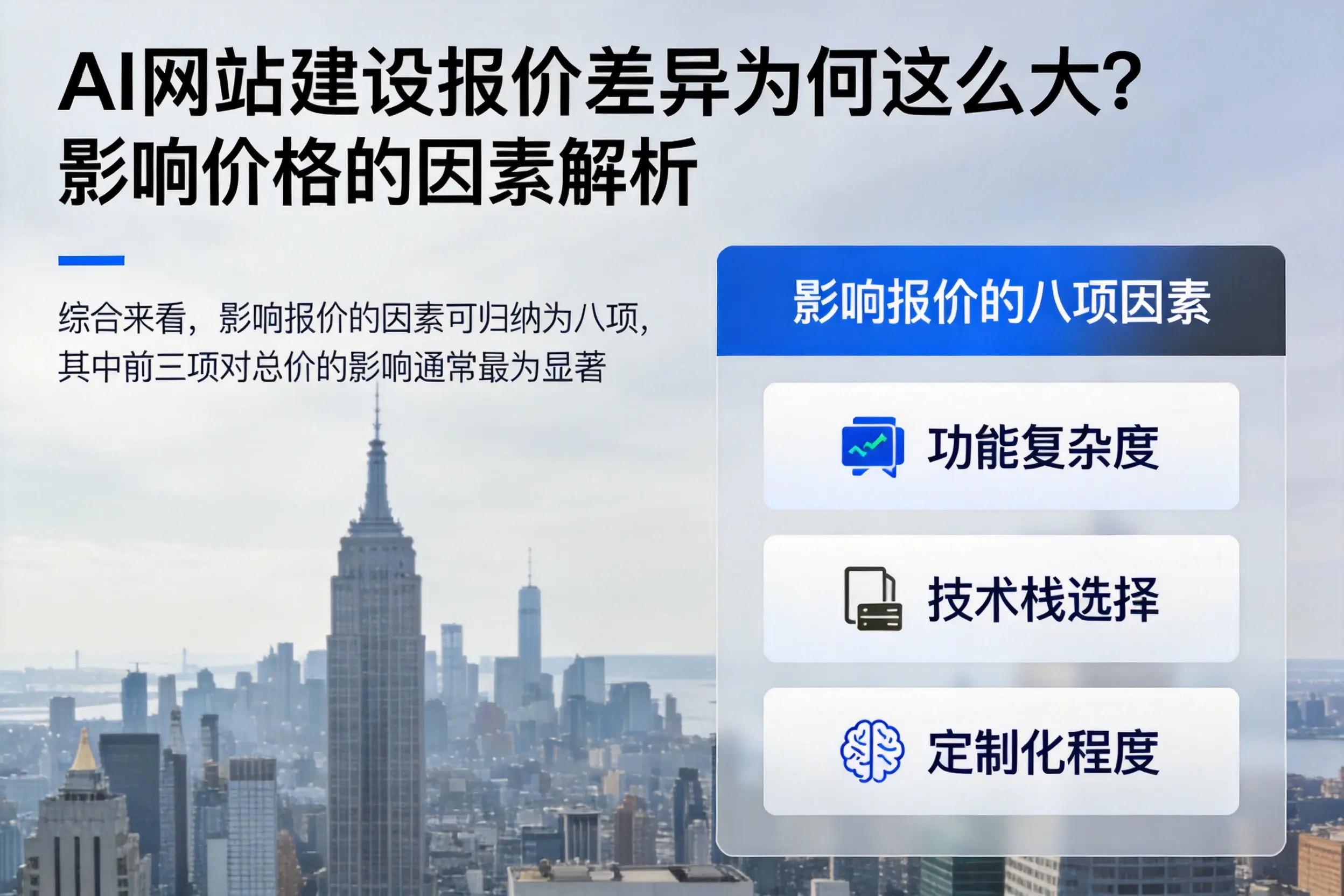 德阳AI网站建设报价差异为何这么大？影响价格的因素解析