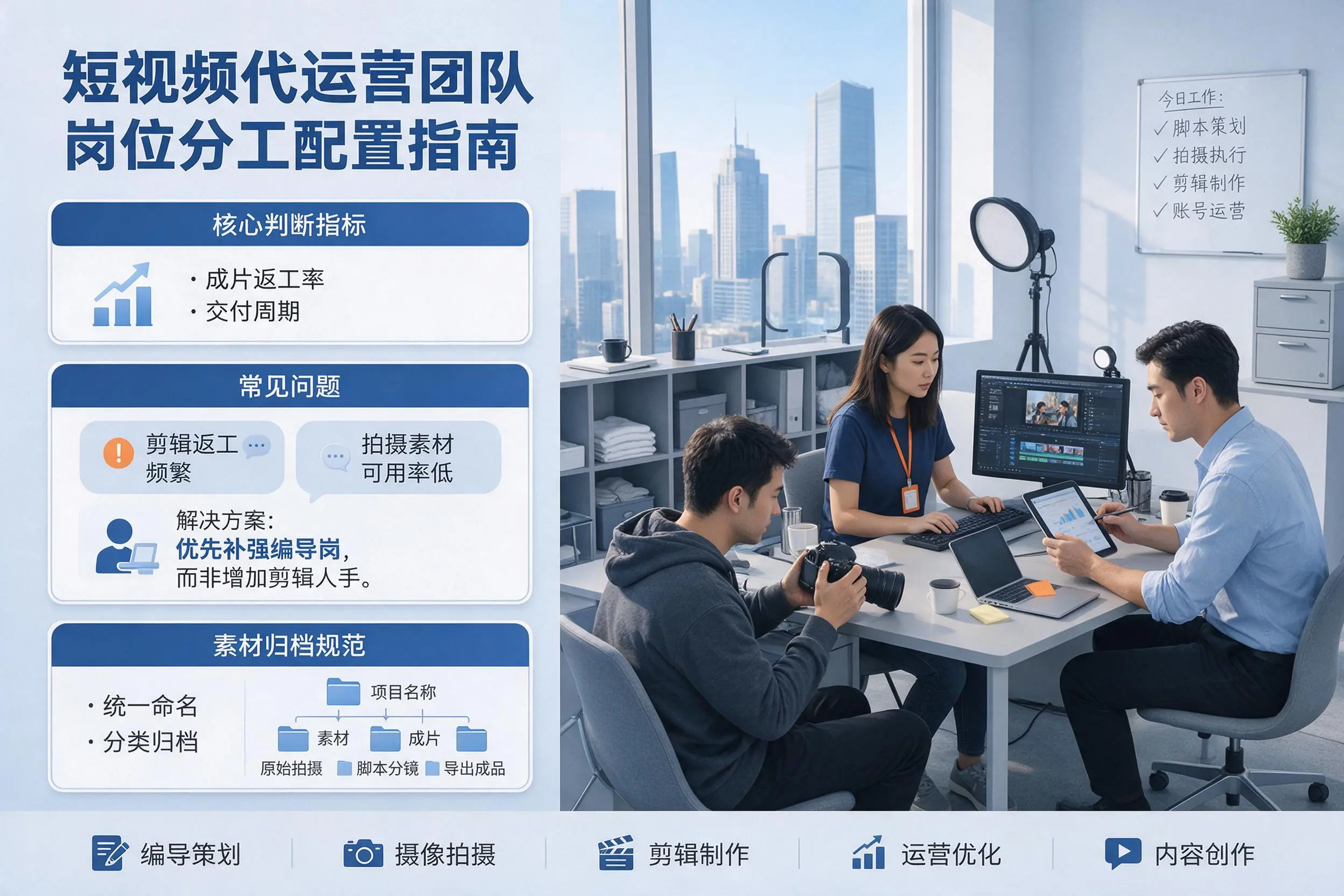 短视频代运营团队如何配置？德阳企业岗位分工科普说明