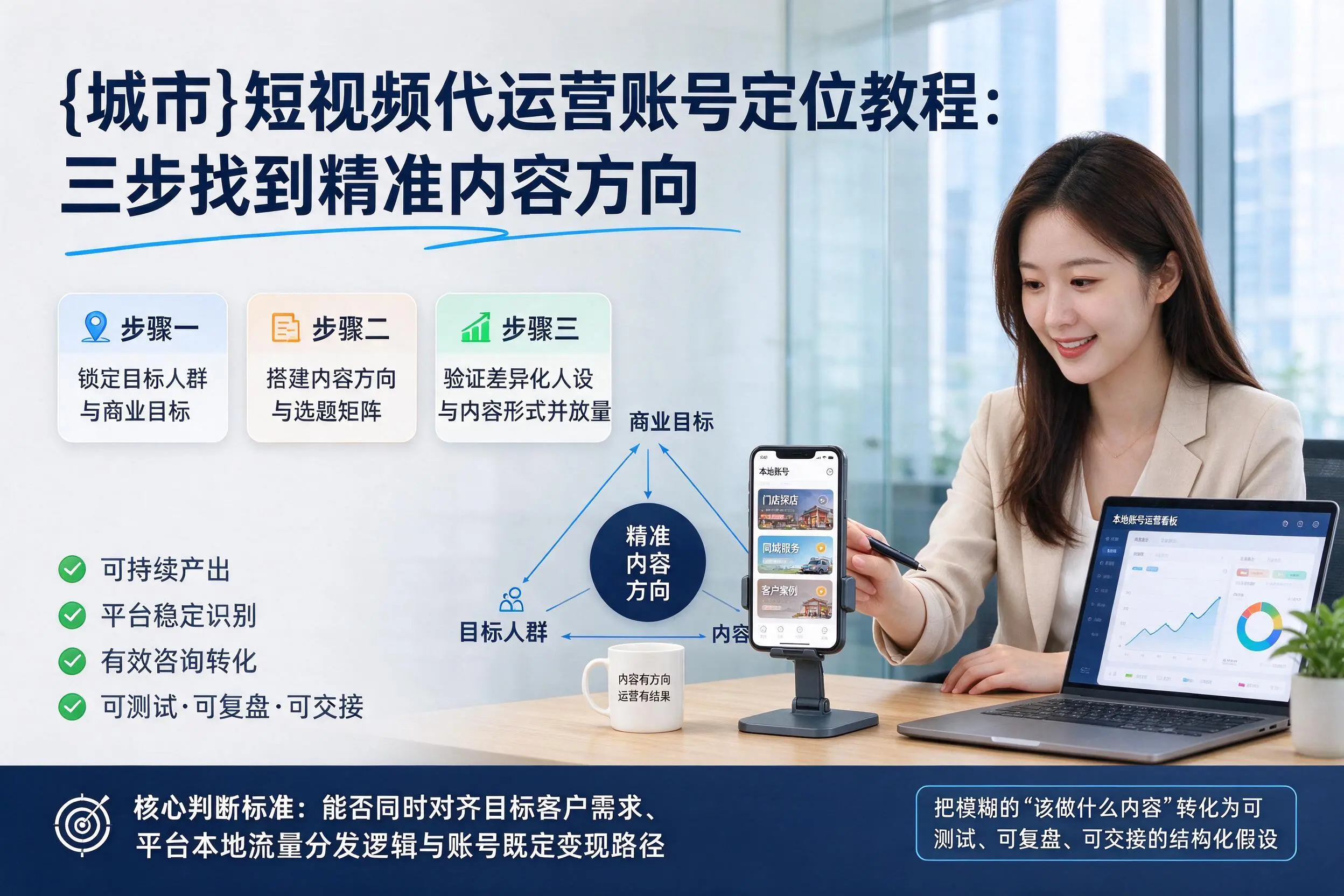 德阳短视频代运营账号定位教程：三步找到精准内容方向