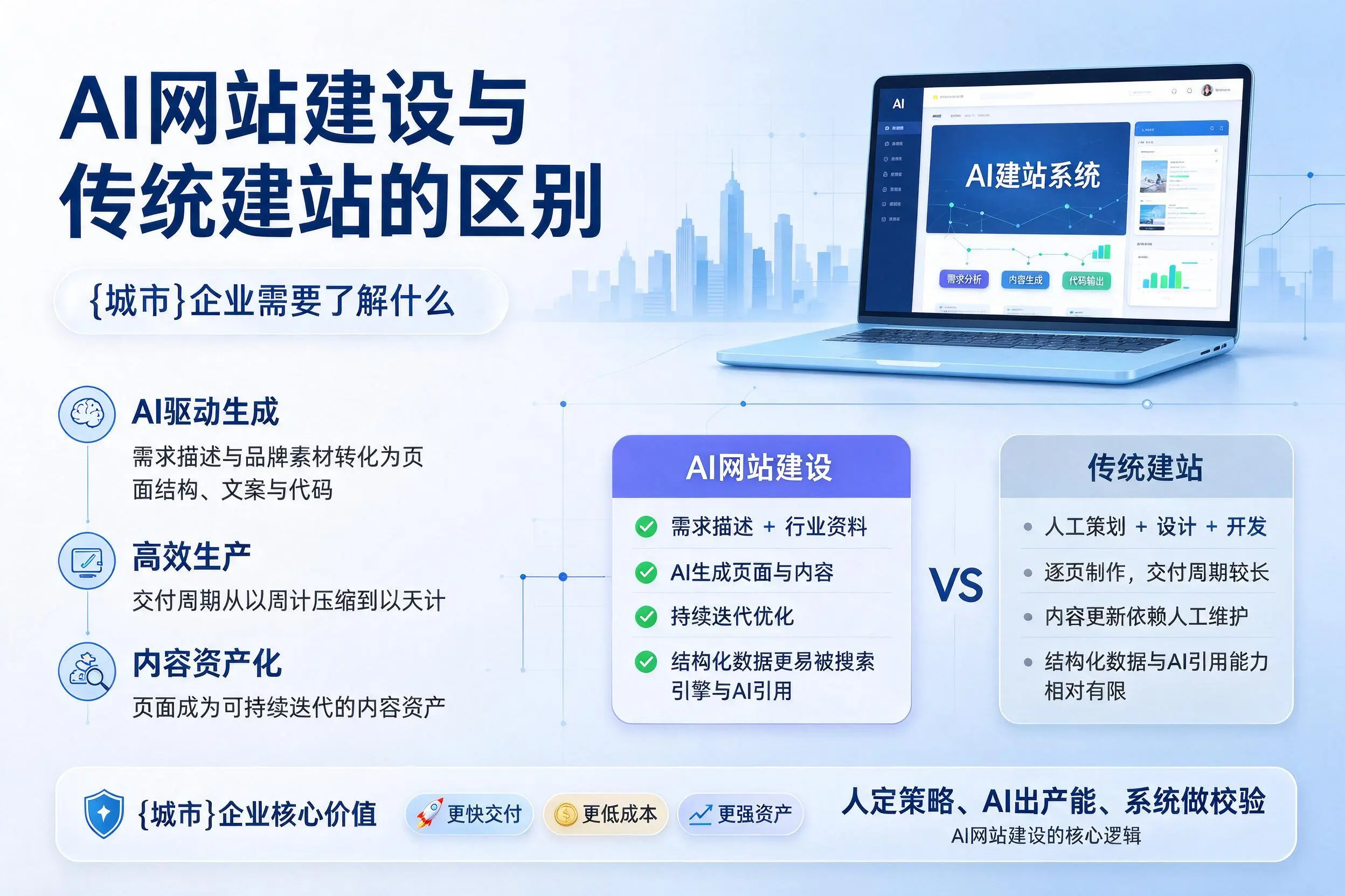 AI网站建设与传统建站的区别，德阳企业需要了解什么