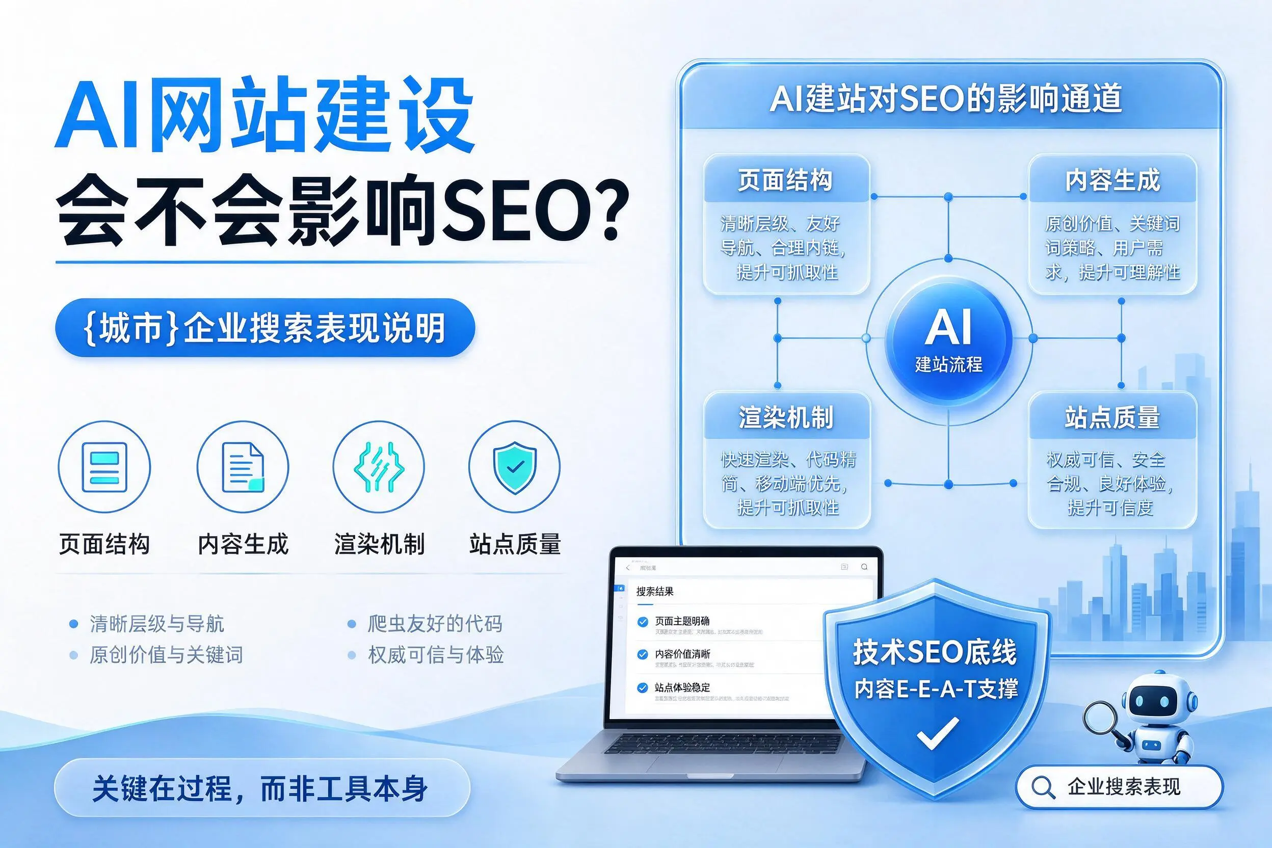 AI网站建设会不会影响SEO？德阳企业搜索表现说明