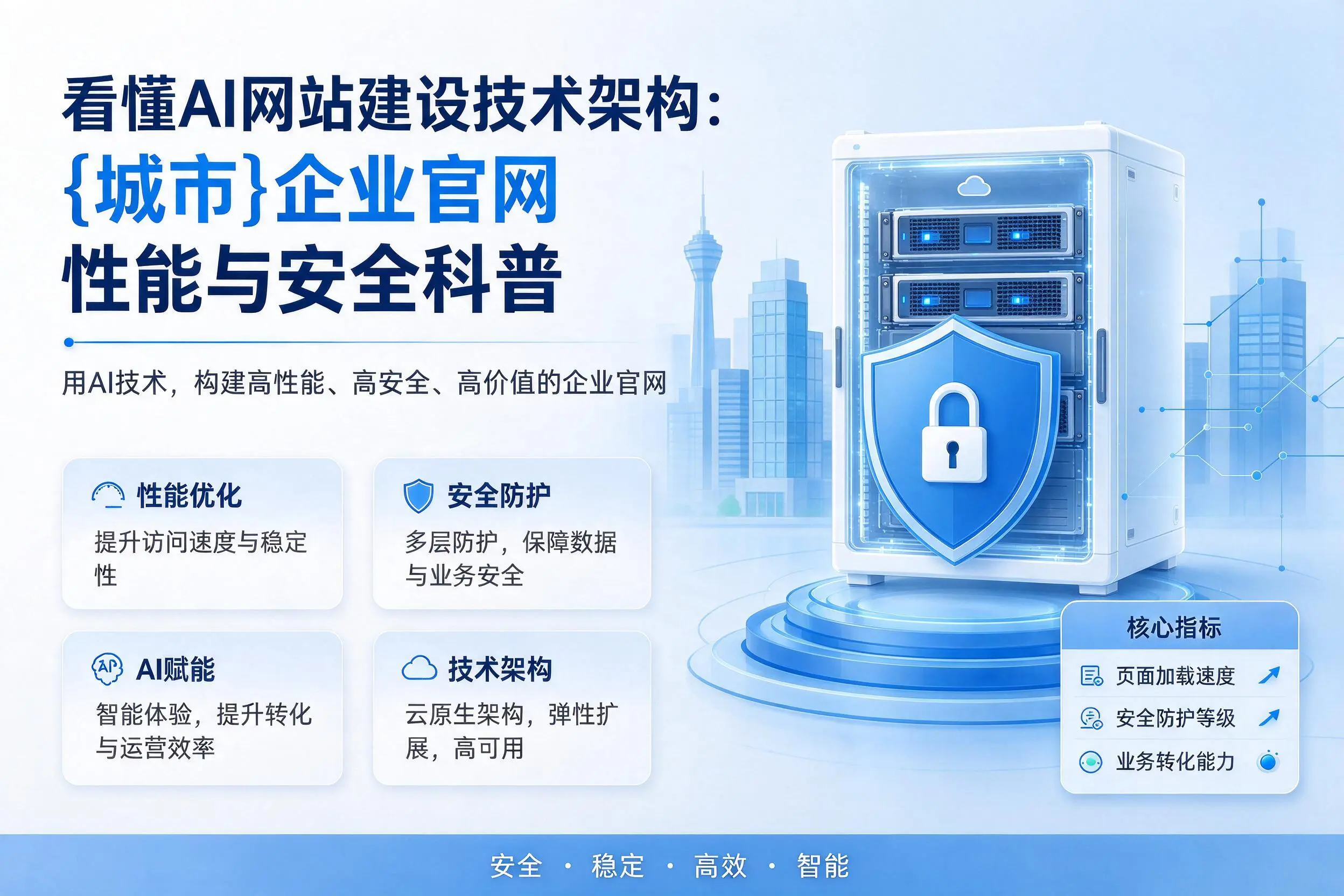 看懂AI网站建设技术架构:德阳企业官网性能与安全科普