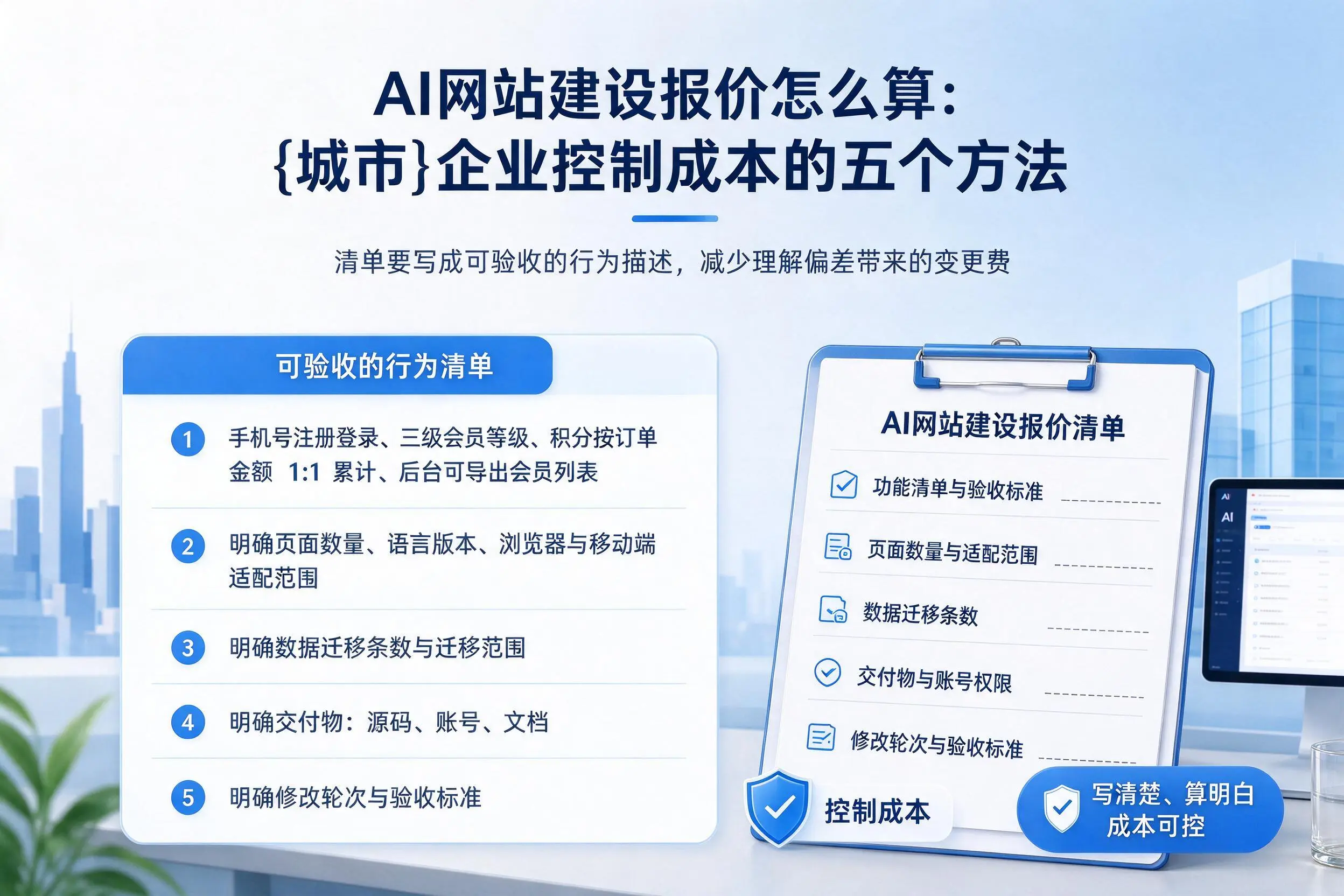 AI网站建设报价怎么算：德阳企业控制成本的五个方法
